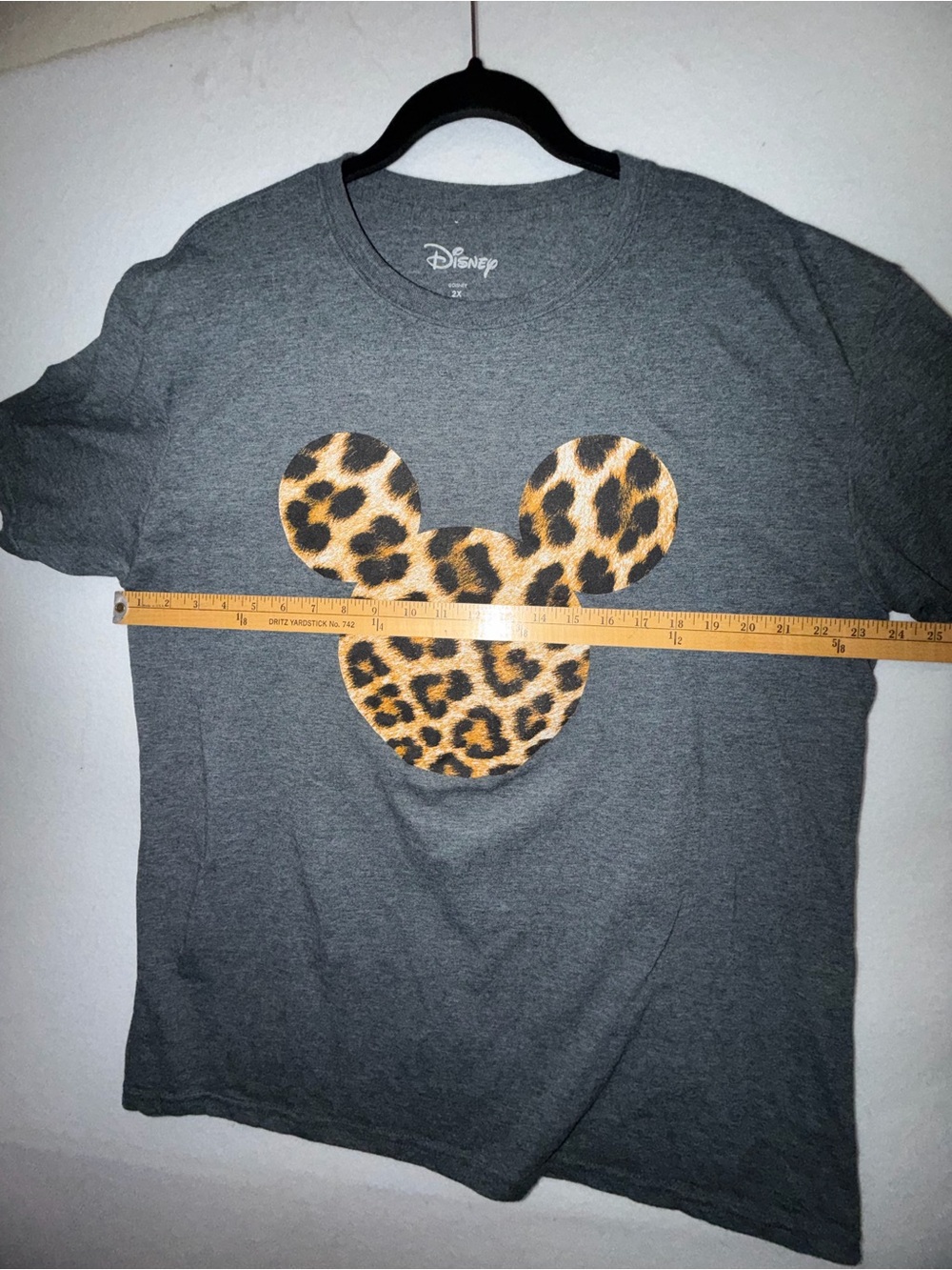 Disney Cheetah Print Mickey Silhouette Graphic Tee - Picture 6 of 7